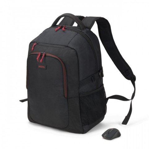 Plecak DICOTA Gain Wireless Mouse Kit + Mysz bezprzewodowa D31719 (maks.15.6"/Czarny)