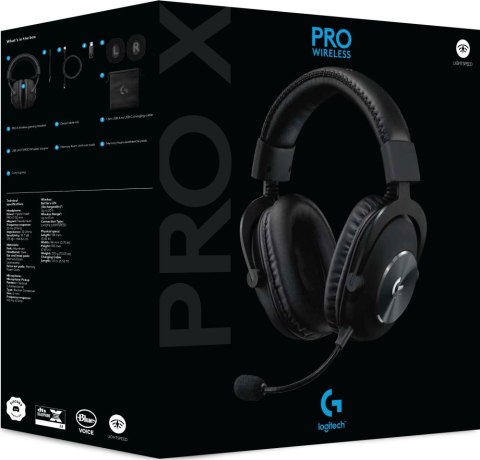 Słuchawki z mikrofonem LOGITECH G Pro X Lightspeed Czarny Słuchawki z mikrofonem LOGITECH G Pro X Lightspeed Czarny