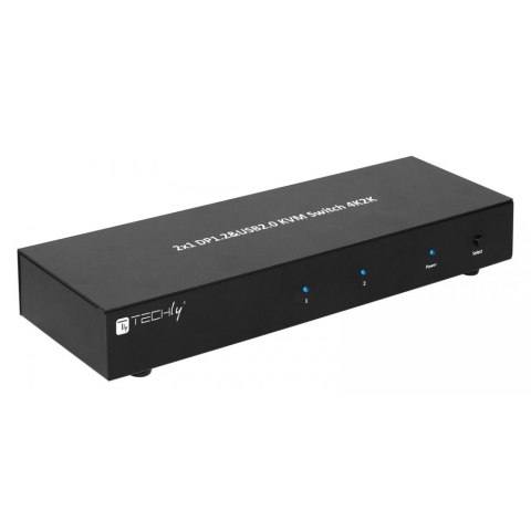 TECHLY 101928 Techly 2-portowy przełącznik KVM DisplayPort/USB 2x1 z podwójnym wideo i audio TECHLY 101928 Techly 2-portowy przełącznik KVM DisplayPort/USB 2x1 z podwójnym wideo i audio