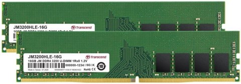 Pamięć TRANSCEND (DIMM/DDR4/32 GB/3200MHz/1.2V/22 CLCL/DUAL) Pamięć TRANSCEND (DIMM/DDR4/32 GB/3200MHz/1.2V/22 CLCL/DUAL)