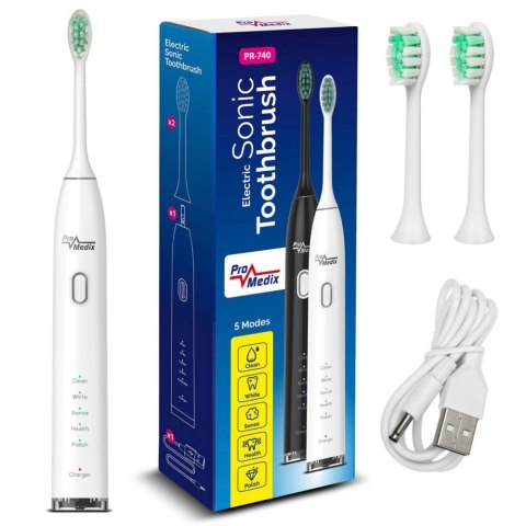 Szczoteczka soniczna PROMEDIX PR-740 Biały Biały (PR-740 W) Szczoteczka soniczna PROMEDIX PR-740 Biały Biały (PR-740 W)