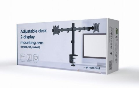 Uchwyt biurkowy Gembird na 2 monitory MA-D2-01 (17 - 32") Uchwyt biurkowy Gembird na 2 monitory MA-D2-01 (17 - 32")