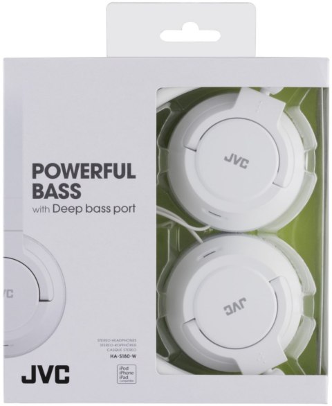 Słuchawki Na uszy JVC HA-S180-W Biały (1.2m /3.5 mm (pozłacany) wtyk/Biały) Słuchawki Na uszy JVC HA-S180-W Biały (1.2m /3.5 mm (pozłacany) wtyk/Biały)