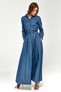 Sukienka maxi z długim rękawem S93 Jeans - Nife - 36 Sukienka maxi z długim rękawem S93 Jeans - Nife - 36