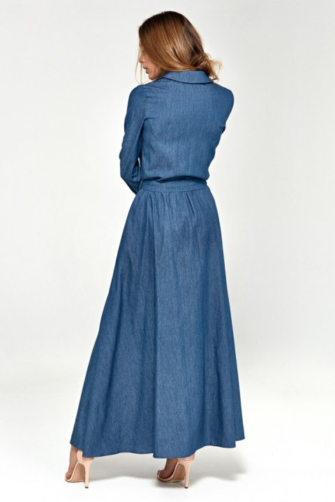 Sukienka maxi z długim rękawem S93 Jeans - Nife - 38