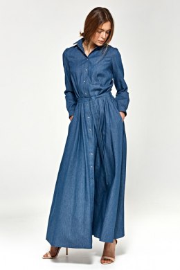 Sukienka maxi z długim rękawem S93 Jeans - Nife - 42