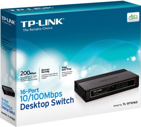 Przełącznik TP-LINK TL-SF1016D V4 (16x 10/100 ) Przełącznik TP-LINK TL-SF1016D V4 (16x 10/100 )