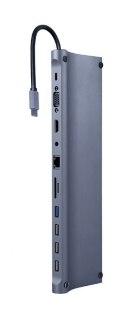 Hub USB GEMBIRD Hub USB-C PD GbE VGA HDMI 4xUSB czytnik kart SD Hub USB GEMBIRD Hub USB-C PD GbE VGA HDMI 4xUSB czytnik kart SD