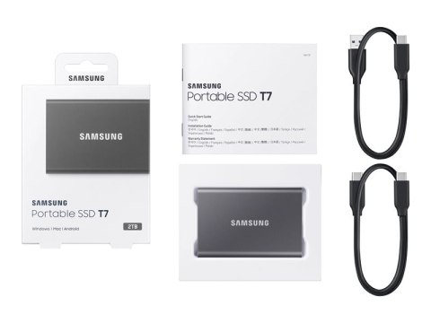 Dysk zewnętrzny SSD SAMSUNG T7 (2TB /Szary ) Dysk zewnętrzny SSD SAMSUNG T7 (2TB /Szary )