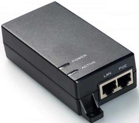 Zasilacz/Adapter PoE 802.3af, max. 48V 15.4W Gigabit 10/100/1000Mbps, aktywny Zasilacz/Adapter PoE 802.3af, max. 48V 15.4W Gigabit 10/100/1000Mbps, aktywny