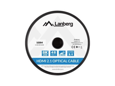 LANBERG CA-HDMI-30FB-1000-BK 100m /sHDMI typ A HDMI typ A LANBERG CA-HDMI-30FB-1000-BK 100m /sHDMI typ A HDMI typ A