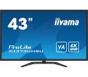 Monitor IIYAMA X4373UHSU-B1 (42.5" /VA /60Hz /3840 x 2160 /Czarny ) Monitor IIYAMA X4373UHSU-B1 (42.5" /VA /60Hz /3840 x 2160 /Czarny )