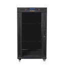 SZAFA INSTALACYJNA RACK STOJĄCA 19" 22U 600X600 CZARNA DRZWI SZKLANE LCD LANBERG (FLAT PACK) V2 SZAFA INSTALACYJNA RACK STOJĄCA 19" 22U 600X600 CZARNA DRZWI SZKLANE LCD LANBERG (FLAT PACK) V2