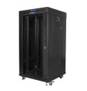 SZAFA INSTALACYJNA RACK STOJĄCA 19" 22U 600X600 CZARNA DRZWI SZKLANE LCD LANBERG (FLAT PACK) V2 SZAFA INSTALACYJNA RACK STOJĄCA 19" 22U 600X600 CZARNA DRZWI SZKLANE LCD LANBERG (FLAT PACK) V2