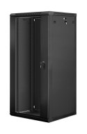 Szafa instalacyjna wisząca 19'' 27U 600X600mm czarna (drzwi szklane) Szafa instalacyjna wisząca 19'' 27U 600X600mm czarna (drzwi szklane)