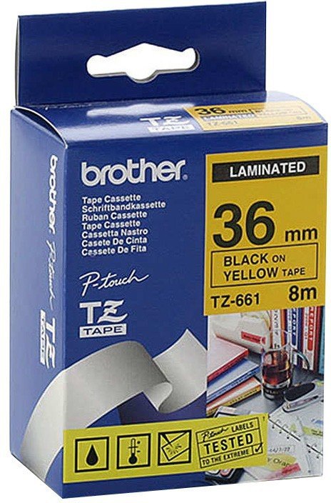 Taśma BROTHER Czarny TZ-661 Taśma BROTHER Czarny TZ-661