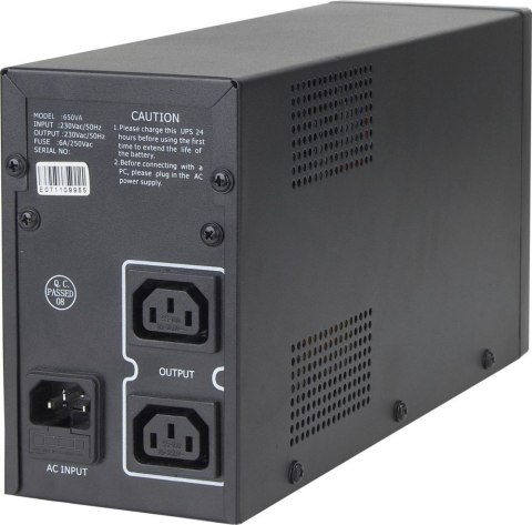 Zasilacz awaryjny GEMBIRD UPS-PC-652A 650VA Zasilacz awaryjny GEMBIRD UPS-PC-652A 650VA