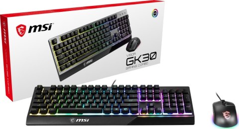 Zestaw klawiatura i mysz MSI Vigor GK30 COMBO US Zestaw klawiatura i mysz MSI Vigor GK30 COMBO US