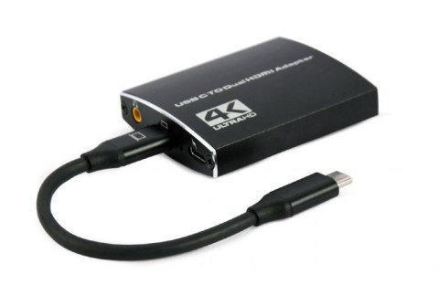 Adapter GEMBIRD A-CM-HDMIF2-01 USB typ C - 2x HDMI Adapter GEMBIRD A-CM-HDMIF2-01 USB typ C - 2x HDMI