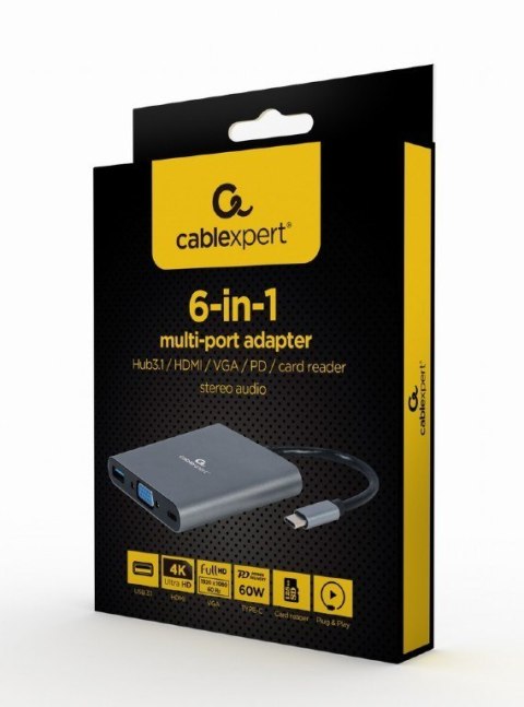 Hub USB GEMBIRD A-CM-COMBO6-01 Hub USB GEMBIRD A-CM-COMBO6-01