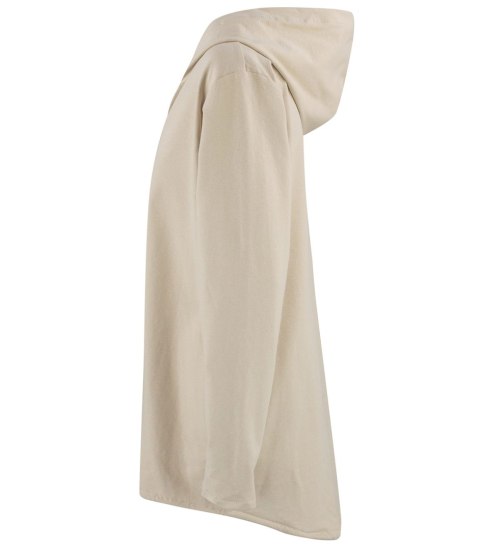 Cienka bluza damska jednokolorowy basic z kapturem ZEFIRA (Beżowy)