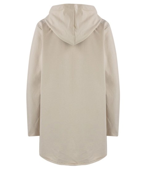 Cienka bluza damska jednokolorowy basic z kapturem ZEFIRA (Beżowy)