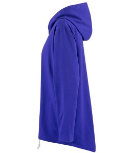 Cienka bluza damska jednokolorowy basic z kapturem ZEFIRA (Niebieski)