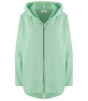 Cienka bluza damska jednokolorowy basic z kapturem ZEFIRA (Zielony) Cienka bluza damska jednokolorowy basic z kapturem ZEFIRA (Zielony)