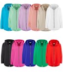 Cienka bluza damska jednokolorowy basic z kapturem ZEFIRA (Zielony) Cienka bluza damska jednokolorowy basic z kapturem ZEFIRA (Zielony)
