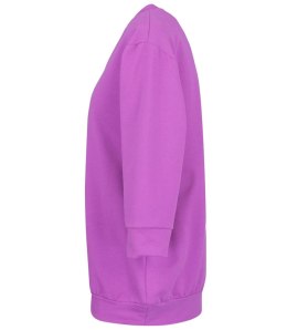 Cienka bluza pudełkowa bawełniana dekolt serek MINIE (Fioletowy)