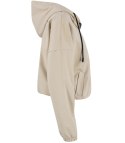 Cienka krótka bluza damska jednokolorowy basic z kapturem JULIA (Beżowy) Cienka krótka bluza damska jednokolorowy basic z kapturem JULIA (Beżowy)