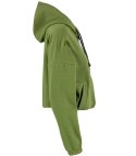 Cienka krótka bluza damska jednokolorowy basic z kapturem JULIA (Zielony) Cienka krótka bluza damska jednokolorowy basic z kapturem JULIA (Zielony)