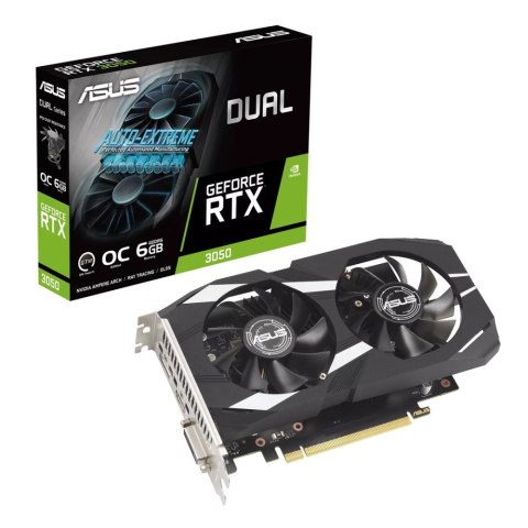 Karta graficzna ASUS Dual GeForce RTX 3050 OC 6GB GDDR6 (90YV0K60-M0NA00) Karta graficzna ASUS Dual GeForce RTX 3050 OC 6GB GDDR6 (90YV0K60-M0NA00)