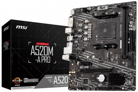 Płyta główna MSI A520M-A PRO (Socket AM4 /micro ATX) Płyta główna MSI A520M-A PRO (Socket AM4 /micro ATX)