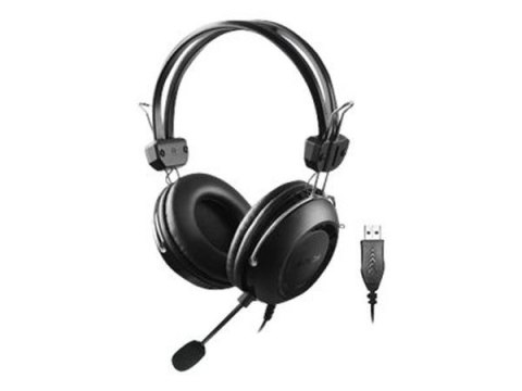Słuchawki nauszne z mikrofonem A4TECH HU-35 (2m /USB wtyk/Czarny) Słuchawki nauszne z mikrofonem A4TECH HU-35 (2m /USB wtyk/Czarny)