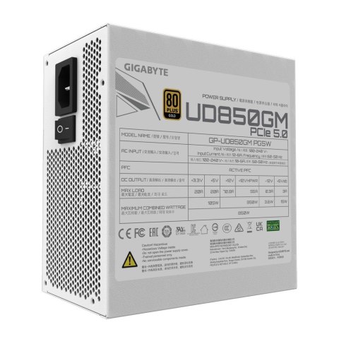 Zasilacz PC GIGABYTE 850W GP-UD850GM PG5W Zasilacz PC GIGABYTE 850W GP-UD850GM PG5W