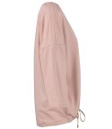 Cienka bawełniana bluza bluzka z wiązaniem na dole MOLANA (Różowy) Cienka bawełniana bluza bluzka z wiązaniem na dole MOLANA (Różowy)