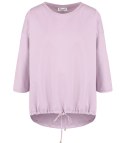 Cienka bawełniana bluza bluzka z wiązaniem na dole MOLANA (Różowy) Cienka bawełniana bluza bluzka z wiązaniem na dole MOLANA (Różowy)