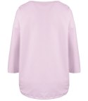 Cienka bawełniana bluza bluzka z wiązaniem na dole MOLANA (Różowy) Cienka bawełniana bluza bluzka z wiązaniem na dole MOLANA (Różowy)