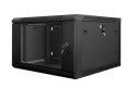 Szafa instalacyjna wisząca 19'' 6U 600X600mm czarna (drzwi szklane) Szafa instalacyjna wisząca 19'' 6U 600X600mm czarna (drzwi szklane)