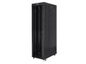 Szafa stojąca Rack 19 cali 47U 800x1200mm, drzwi szklane LCD (FLAT PACK) czarna Szafa stojąca Rack 19 cali 47U 800x1200mm, drzwi szklane LCD (FLAT PACK) czarna