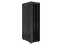 Szafa stojąca Rack 19 cali 47U 800x1200mm, drzwi szklane LCD (FLAT PACK) czarna Szafa stojąca Rack 19 cali 47U 800x1200mm, drzwi szklane LCD (FLAT PACK) czarna