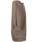 Bluza damska oversize z wiązaniem przy dekolcie GRETA (Brązowy) Bluza damska oversize z wiązaniem przy dekolcie GRETA (Brązowy)