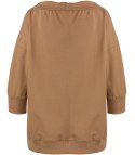 Bluza damska oversize z wiązaniem przy dekolcie GRETA (Brązowy) Bluza damska oversize z wiązaniem przy dekolcie GRETA (Brązowy)