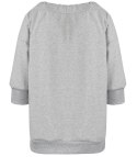 Bluza damska oversize z wiązaniem przy dekolcie GRETA (Szary) Bluza damska oversize z wiązaniem przy dekolcie GRETA (Szary)