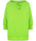 Bluza damska oversize z wiązaniem przy dekolcie GRETA (Zielony)