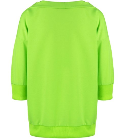 Bluza damska oversize z wiązaniem przy dekolcie GRETA (Zielony) Bluza damska oversize z wiązaniem przy dekolcie GRETA (Zielony)