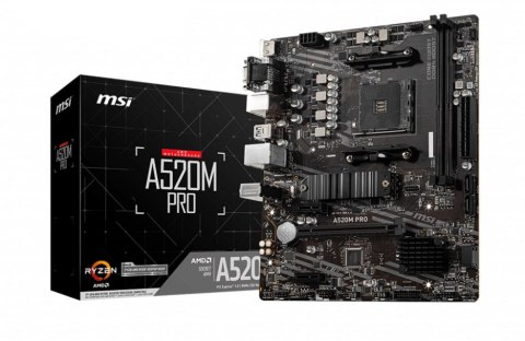 Płyta główna MSI A520M PRO (Socket AM4 /micro ATX) Płyta główna MSI A520M PRO (Socket AM4 /micro ATX)