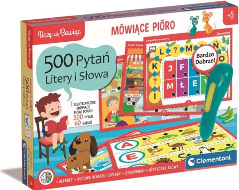 Mówiące pióro 500 pytań Litery i Słowa Clementoni #G3 Mówiące pióro 500 pytań Litery i Słowa Clementoni #G3