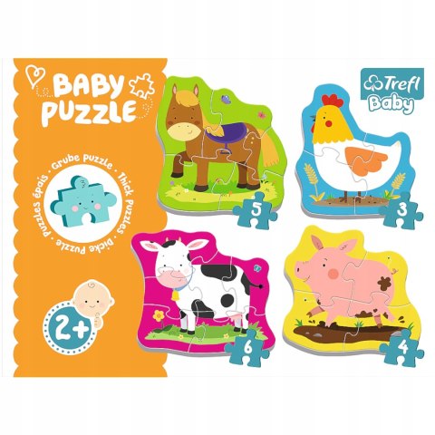 Puzzle Baby zwierzęta na wsi Trefl 36070 Puzzle Baby zwierzęta na wsi Trefl 36070